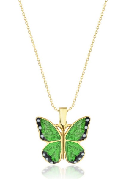 925 Ayar Gümüş Açılabilen Kelebek Kolye indirimleri