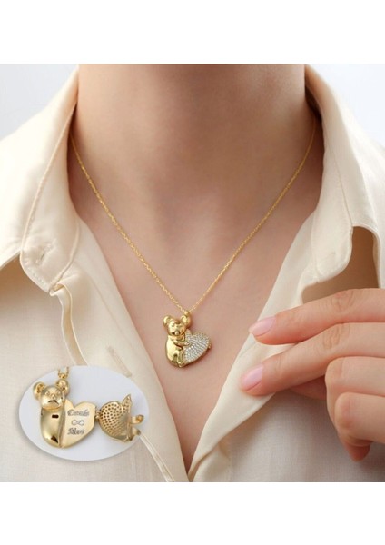 925 Ayar Gümüş Açılabilen Isimli Koala Kolye