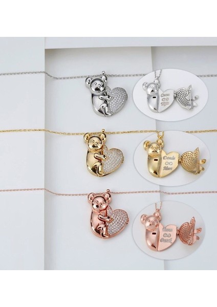 925 Ayar Gümüş Açılabilen Isimli Koala Kolye fırsatları