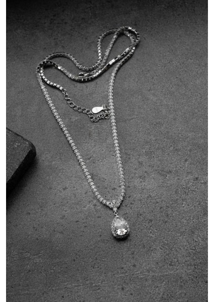 925 Ayar Gümüş Suyolu Damla Kolye fırsatları