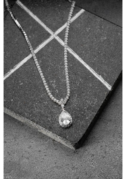 925 Ayar Gümüş Suyolu Damla Kolye indirimleri