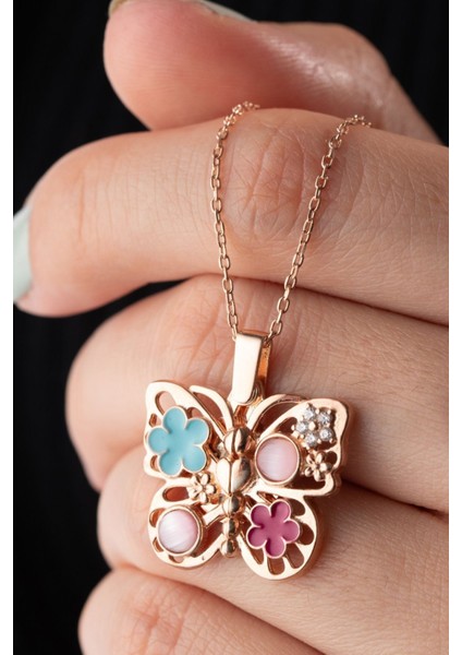 925 Ayar Gümüş Açılabilen Isimli Kelebek Kolye fırsatları