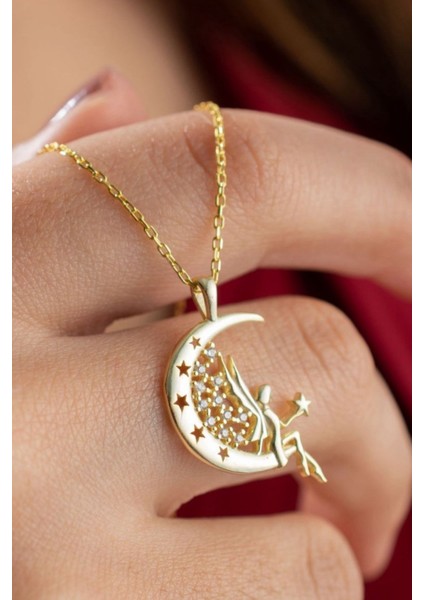 925 Ayar Gümüş Ay Perisi Kolye fiyatları