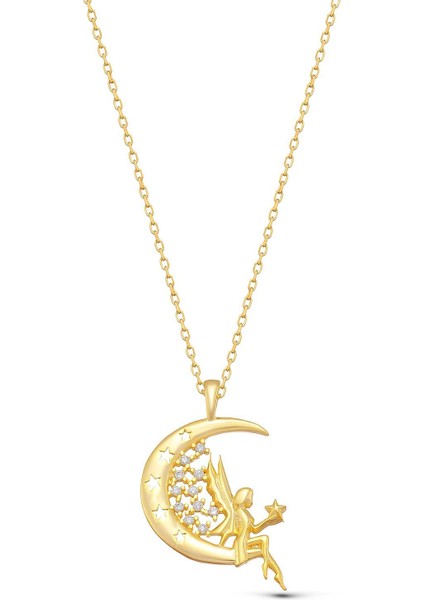 925 Ayar Gümüş Ay Perisi Kolye modelleri