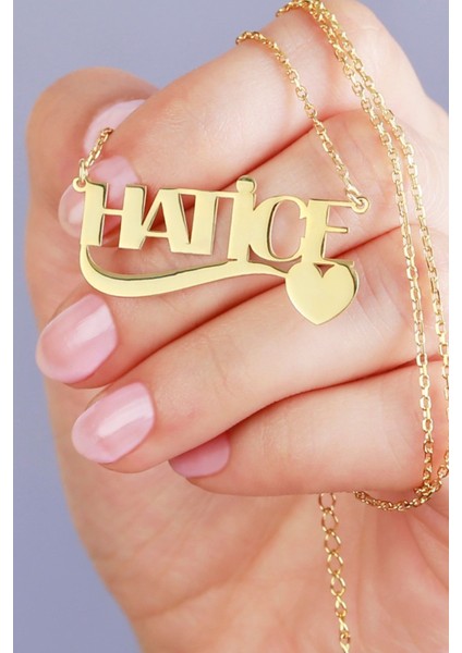 925 Ayar Gümüş Kalpli Isimli Kolye