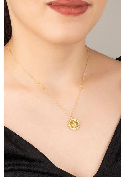 925 Ayar Gümüş Taşlı Güneş Kolye modelleri