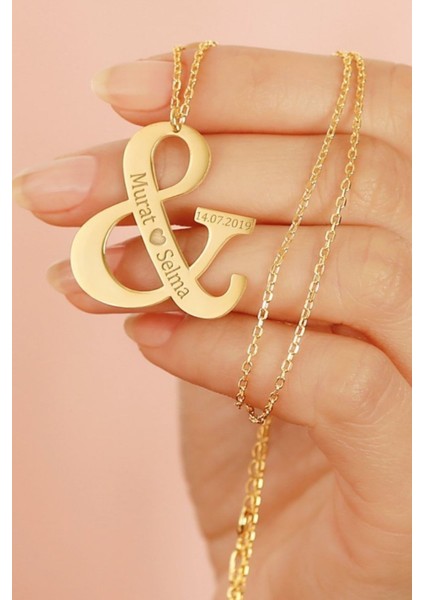 925 Ayar Gold Isimli And Gümüş Kolye fiyatları