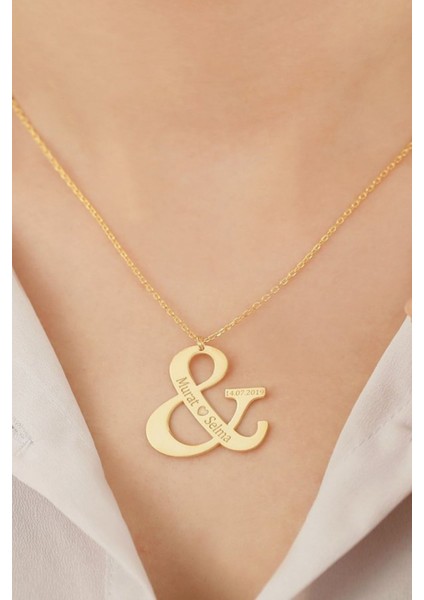 925 Ayar Gold Isimli And Gümüş Kolye fırsatları