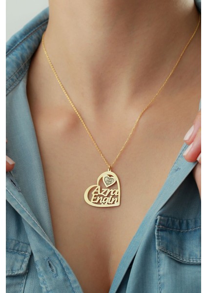 925 Ayar Gümüş Isimli Tarihli Kalp Kolye fiyatları