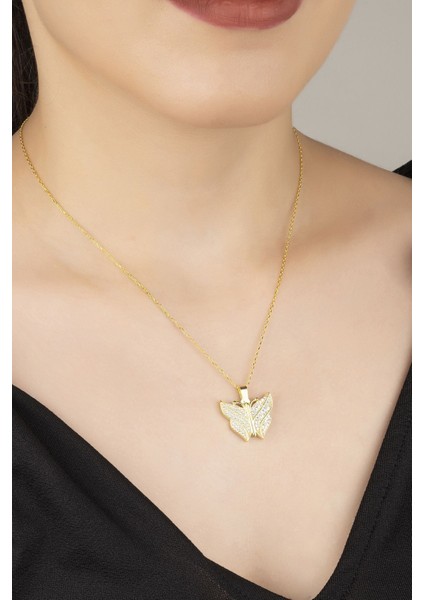 925 Ayar Gümüş Gold Açılabilen Isimli Kelebek Kolye fiyatları