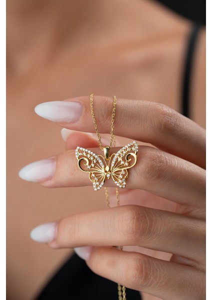 925 Ayar Gümüş Kelebek Kolye fiyatları