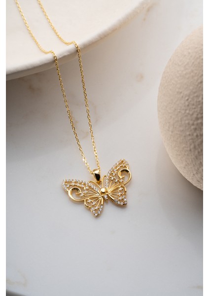 925 Ayar Gümüş Kelebek Kolye fırsatları