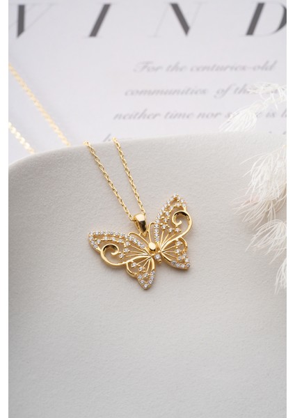 925 Ayar Gümüş Kelebek Kolye indirimleri