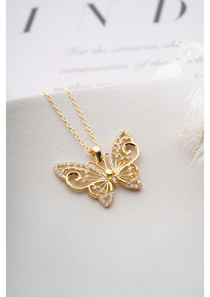 925 Ayar Gümüş Kelebek Kolye