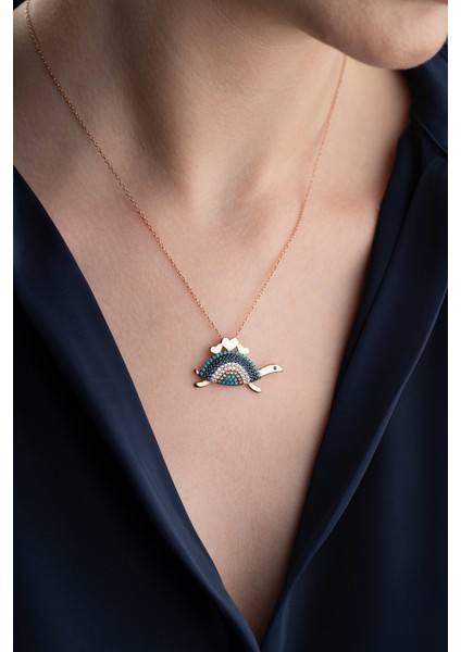 925 Ayar Gümüş Işıklı Kutuda Kaplumbağa Kolye fırsatları