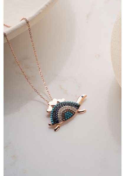 925 Ayar Gümüş Işıklı Kutuda Kaplumbağa Kolye indirimleri