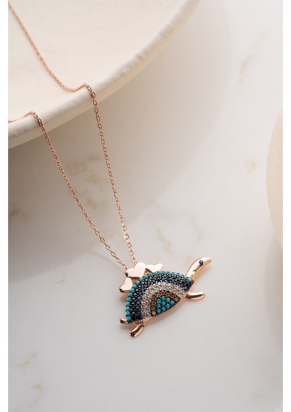 925 Ayar Gümüş Işıklı Kutuda Kaplumbağa Kolye