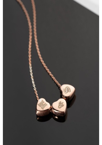 925 Ayar Gümüş Kişiye Özel Harfli Kalpli Kolye modelleri