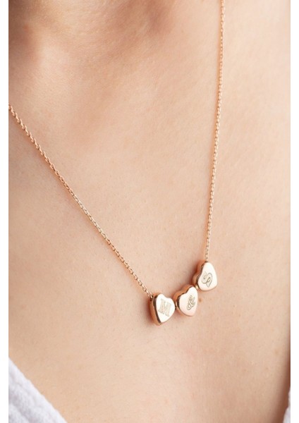 925 Ayar Gümüş Kişiye Özel Harfli Kalpli Kolye fırsatları