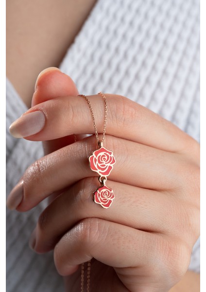 925 Ayar Gümüş Güllü Kolye fiyatları