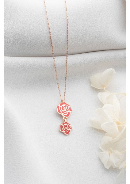 925 Ayar Gümüş Güllü Kolye modelleri