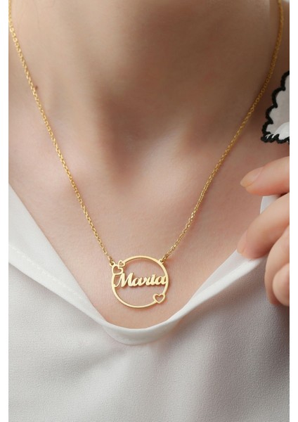 925 Ayar Gümüş Isimli Kalpli Kolye fırsatları