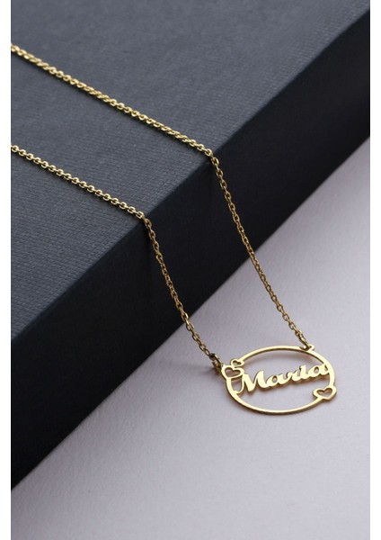 925 Ayar Gümüş Isimli Kalpli Kolye indirimleri