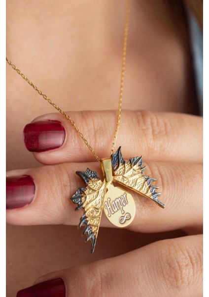 925 Ayar Gümüş Açılan Isimli Çınar Yaprağı Kolye fiyatları