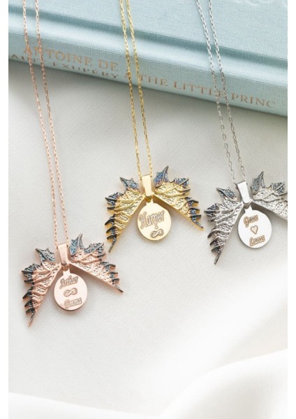 925 Ayar Gümüş Açılan Isimli Çınar Yaprağı Kolye fırsatları