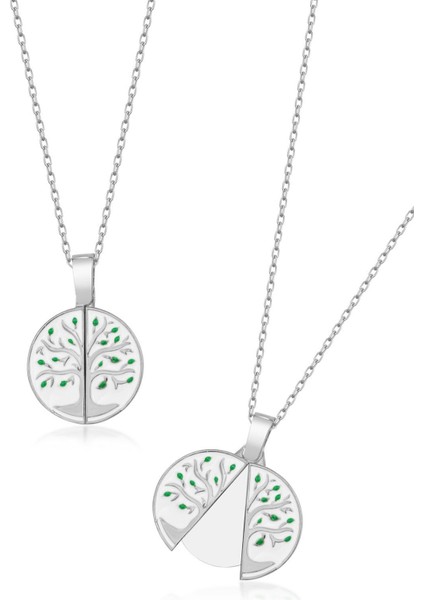 925 Ayar Gümüş Kişiye Özel Isimli Açılabilen Hayat Ağacı Kolye modelleri