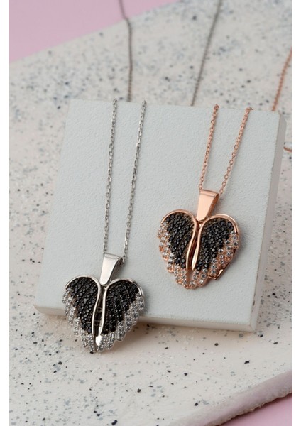 925 Ayar Gümüş Kişiye Özel Kanatlı Açılabilen Kalp Kolye fırsatları