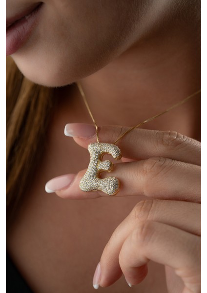 925 Ayar Gümüş Kişiye Özel Balon Harf Kolye fırsatları