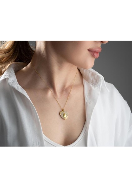 925 Ayar Gümüş Açılabilen Kişiye Özel Aşk Kolye