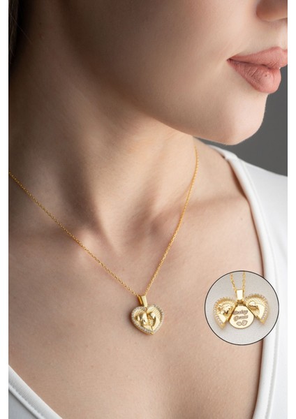 925 Ayar Gümüş Açılabilen Isimli Anne Bebek Kolye fırsatları