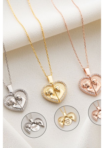 925 Ayar Gümüş Açılabilen Isimli Anne Bebek Kolye indirimleri