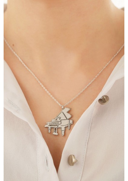 925 Ayar Gümüş Piyanist Kolyesi fırsatları