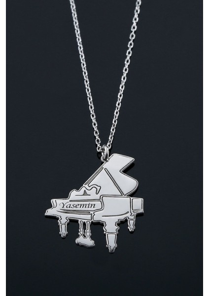 925 Ayar Gümüş Piyanist Kolyesi indirimleri