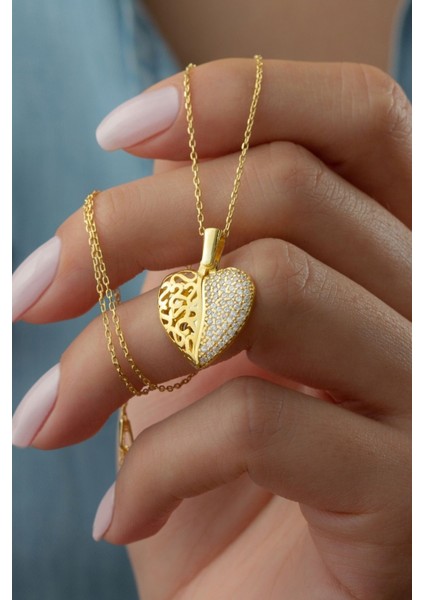 925 Ayar Gümüş Kanatlı Kalp Kolye fiyatları