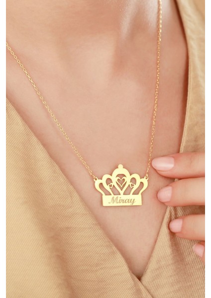 925 Ayar Gümüş Isimli Taç Kolye fiyatları