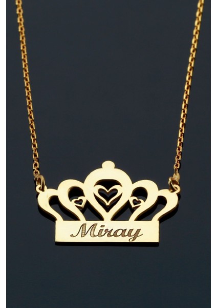 925 Ayar Gümüş Isimli Taç Kolye modelleri