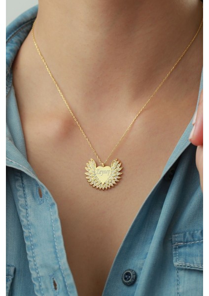 925 Ayar Gümüş Kanatlı Isim Kolye fiyatları