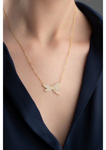 925 Ayar Gümüş Işıklı Kutuda Yusufçuk Kolye fırsatları