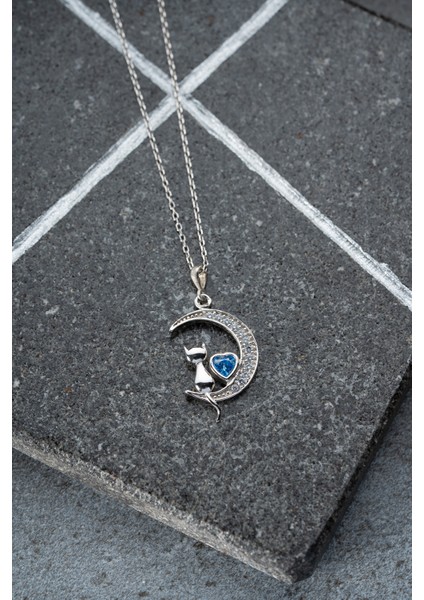 925 Ayar Gümüş Işıklı Kutuda Kedi Kolye indirimleri