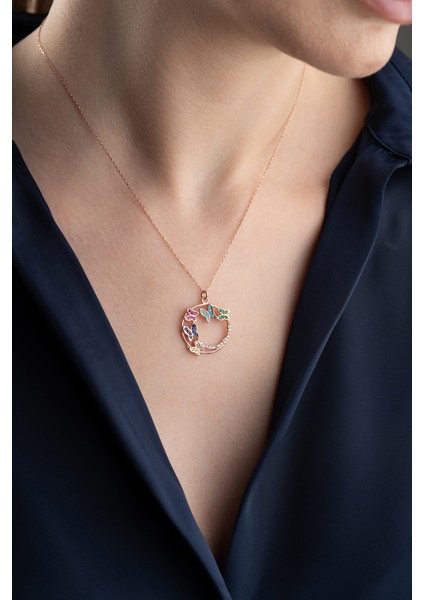 925 Ayar Gümüş Işıklı Kutuda Kelebek Kolye Kolye fırsatları