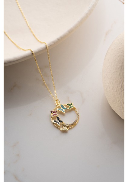 925 Ayar Gümüş Işıklı Kutuda Kelebek Kolye Kolye indirimleri