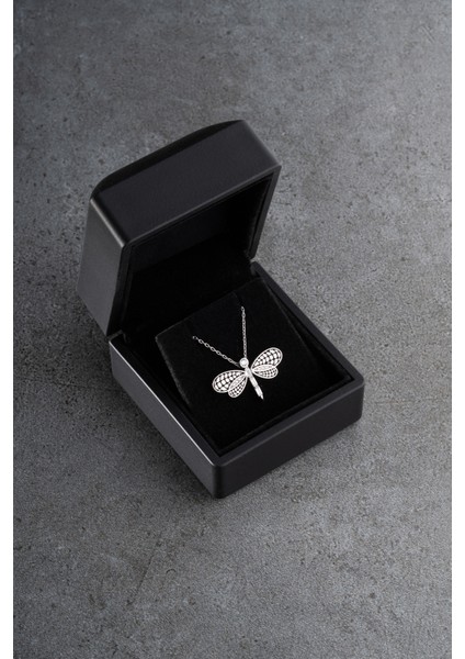 925 Ayar Gümüş Işıklı Kutuda Yusufçuk Kolye