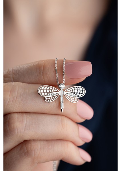 925 Ayar Gümüş Işıklı Kutuda Yusufçuk Kolye fırsatları