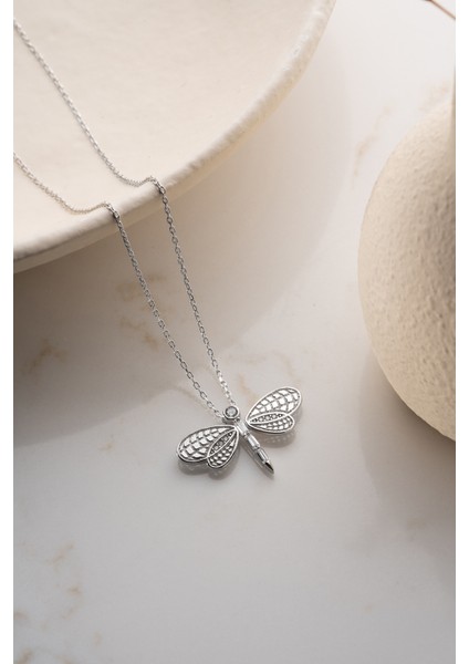 925 Ayar Gümüş Işıklı Kutuda Yusufçuk Kolye