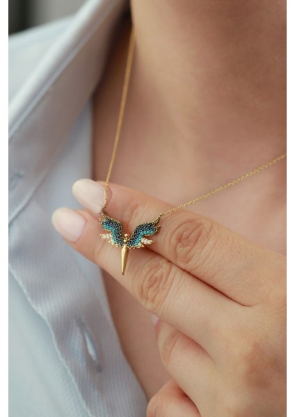 925 Ayar Zirkon Taşlı Mikail Kolye fiyatları