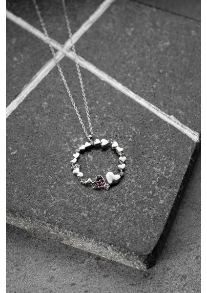 925 Ayar Gümüş Kalpli Kolye fırsatları